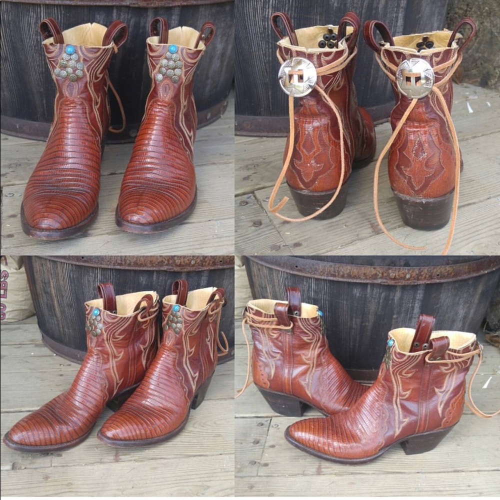 Handmade reworked vintage leather cowboy boots...